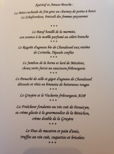 Menu Bénichon 2015, Le Pérolles, Pierrot Ayer
